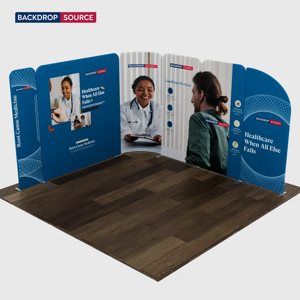 Display espositivo in tessuto magnetico - Modello 3 (3m x 3m)