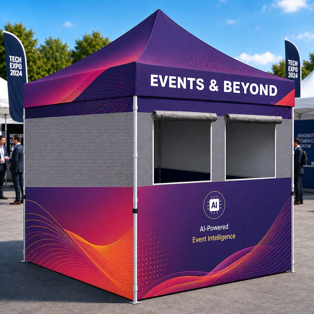 10ft x 10ft Fabric Food Booth Canopy Tent