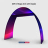 Arco in tessuto tensionato a forma di C - 6 m