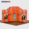 Espositore magnetico in tessuto per stand - Modello 4 (5m x 5m)