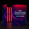 Stand espositivo personalizzato stampato a 360° con luci LED