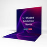 Custom Printed L - Shaped Exhibition Booth