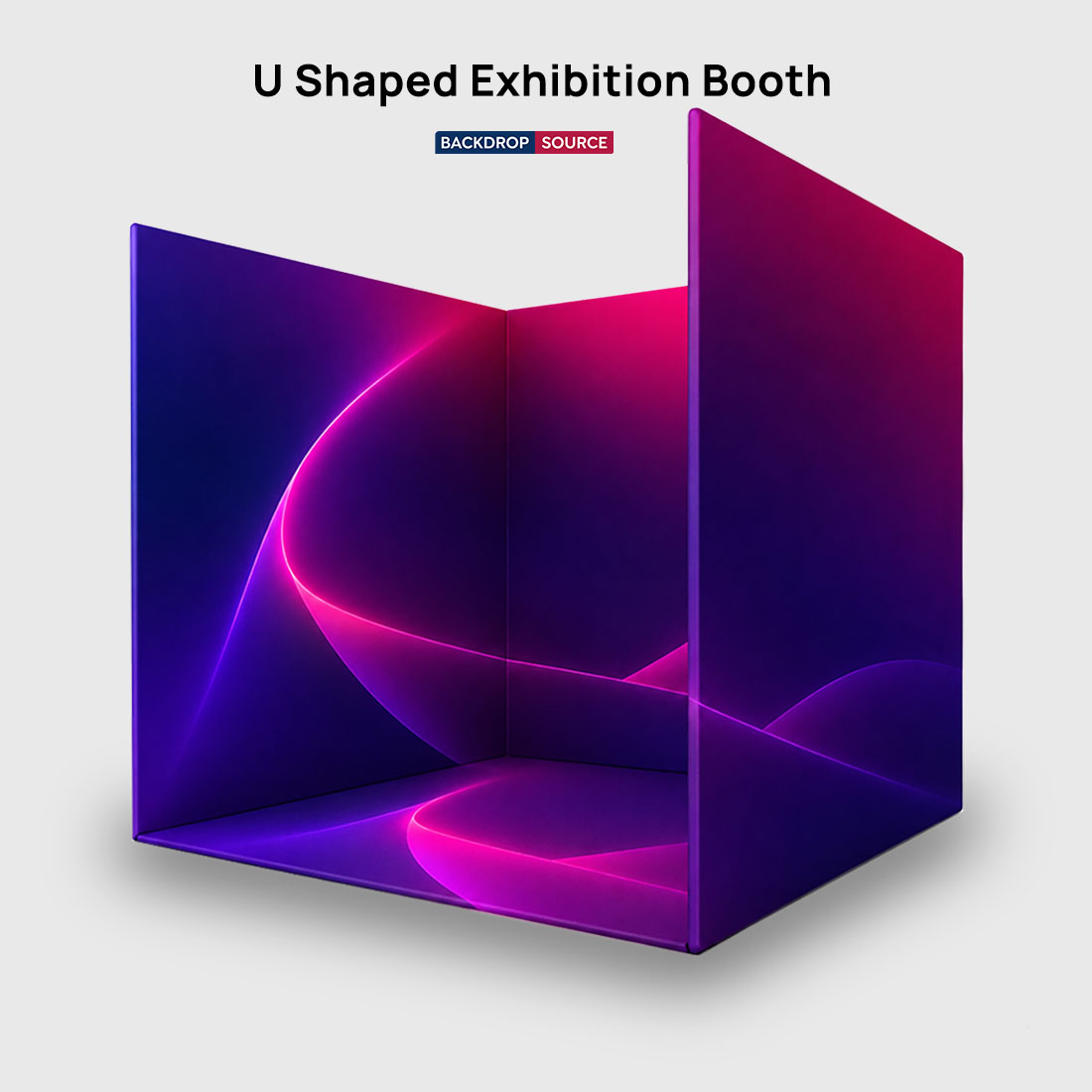 Custom Tension Fabric U-Shape Booth Backdrop