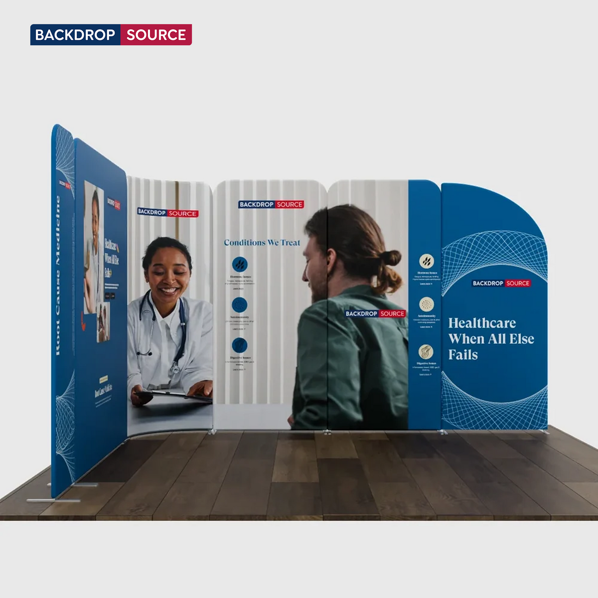 Display espositivo in tessuto magnetico - Modello 3 (3m x 3m)