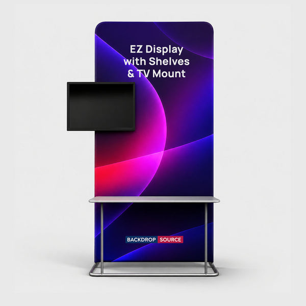 EZ Display Stand with Shelves & TV Mount