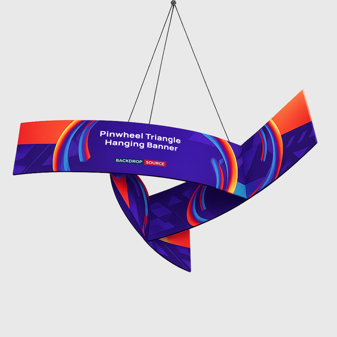 Banner appeso a forma di triangolo con girandola Sky Tube