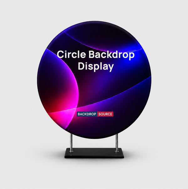 Impresión de diseño personalizado en soporte de marco redondo para fiestas, eventos y bodas