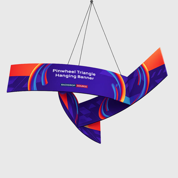 Banner appeso a forma di triangolo con girandola Sky Tube