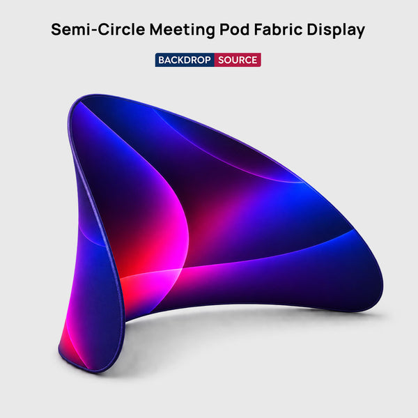 Semi-Circle Meeting Pod Fabric Display