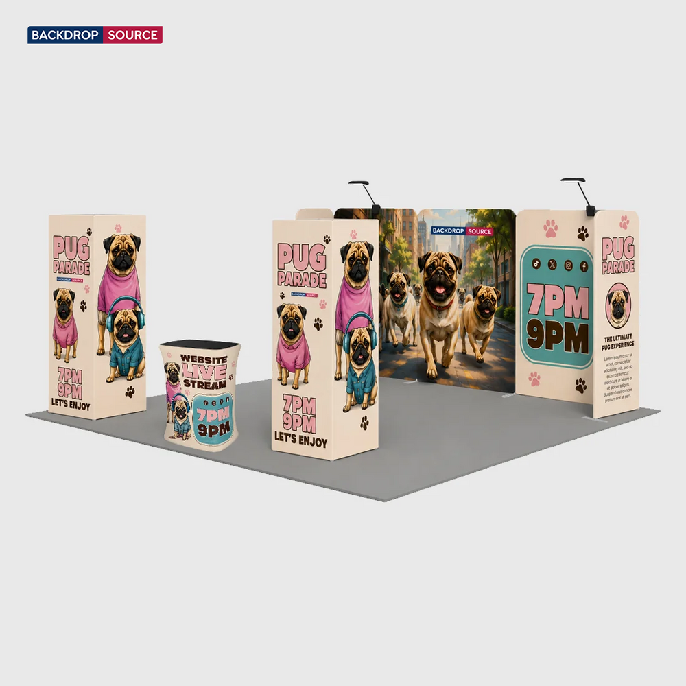 Kit stand modulari 6m x 6m - Modello 18
