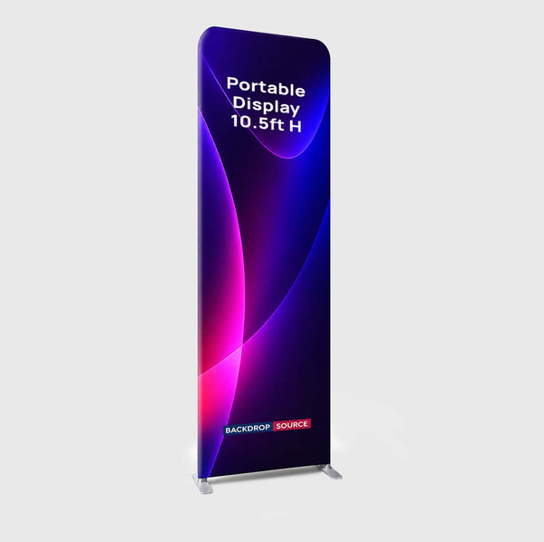 Display espositivo in tessuto portatile, altezza 3,2 m