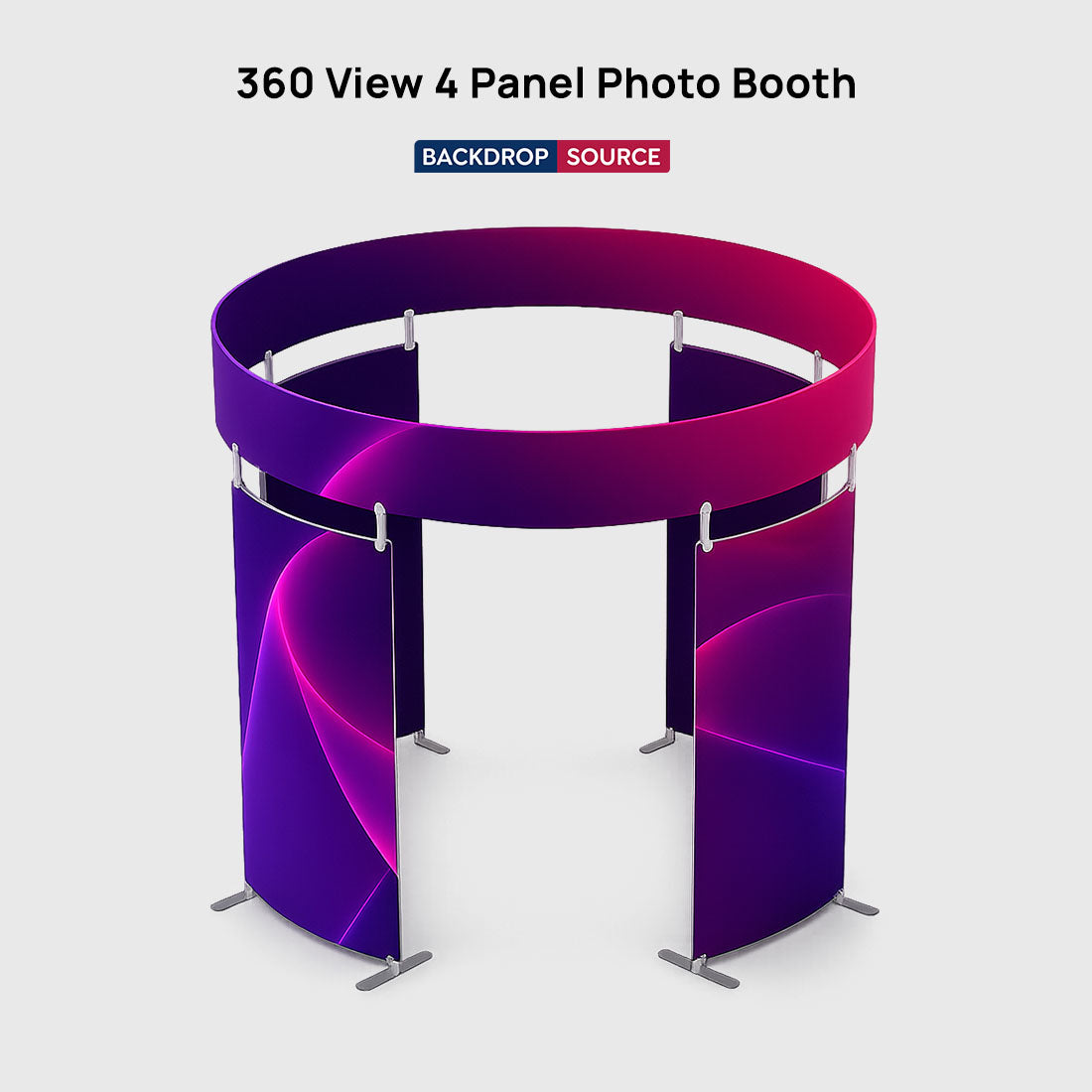 Cabina fotografica con vista a 360° e 4 pannelli