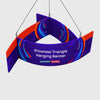 Banner appeso a forma di triangolo con girandola Sky Tube