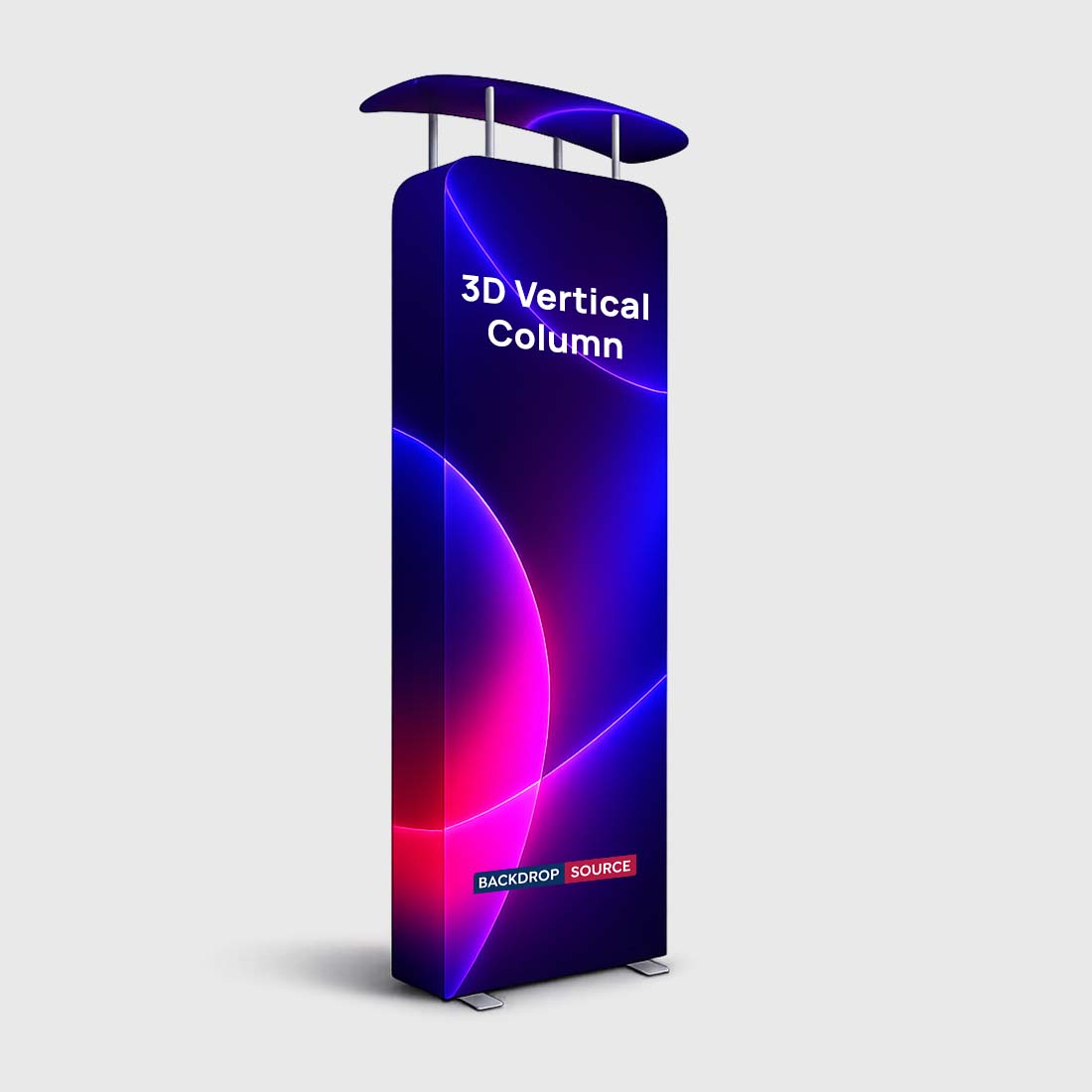 Colonna verticale 3D con intestazione