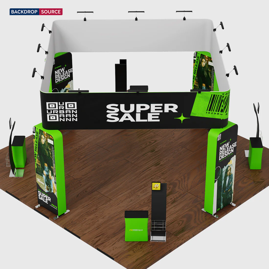 Kit stand modulare 6m x 6m - Modello 11
