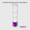 Exhibition Display Showcase with 4-Layer Shelves