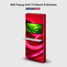 Espositore pop-up SEG con supporto TV e ripiani esterni