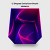 Custom Tension Fabric U-Shape Booth Backdrop