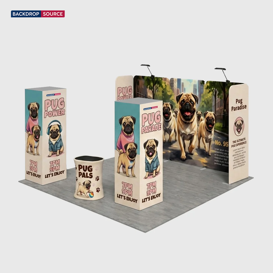Kit stand modulari 6m x 6m - Modello 18