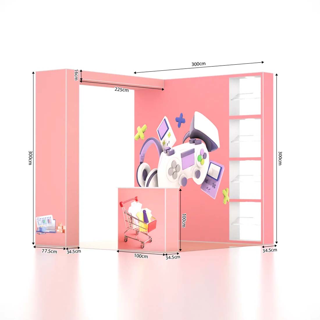 SEG Pro Popup Booth – Model 1 (10ft x 10ft)