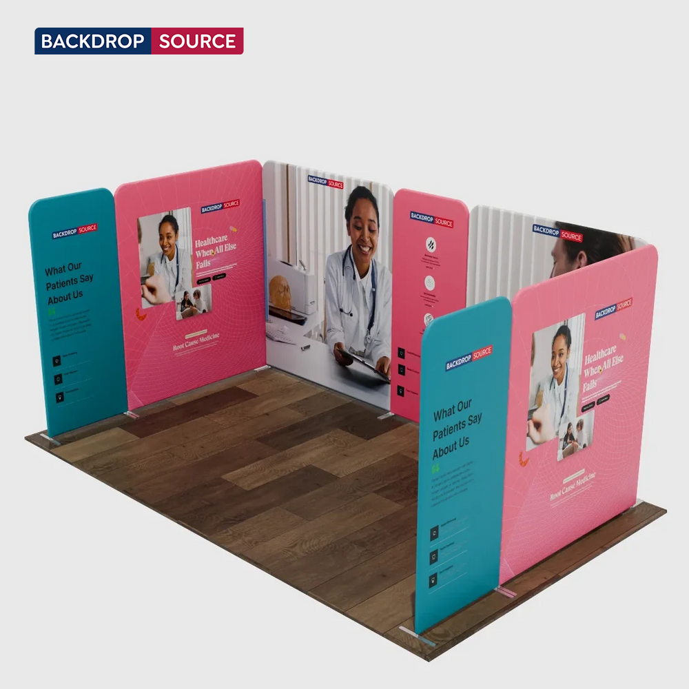 Stand espositivo in tessuto magnetico - Modello 1 (5 m x 3 m)