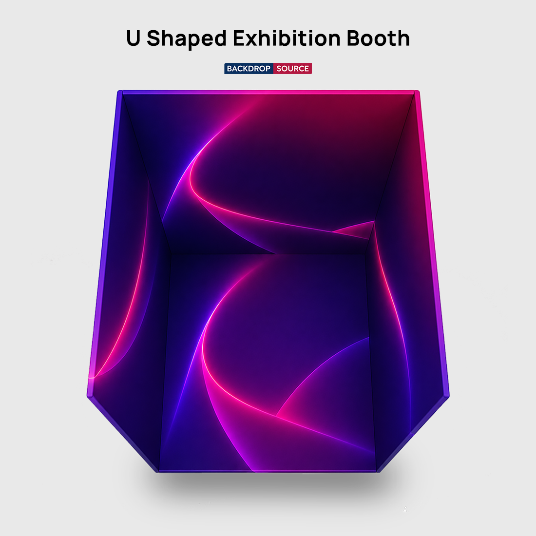 Sfondo per stand a forma di U in tessuto a tensione personalizzato
