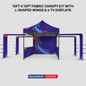 3m x 3m Fabric Canopy Kit with L-Shaped Wings & 4 TV Displays