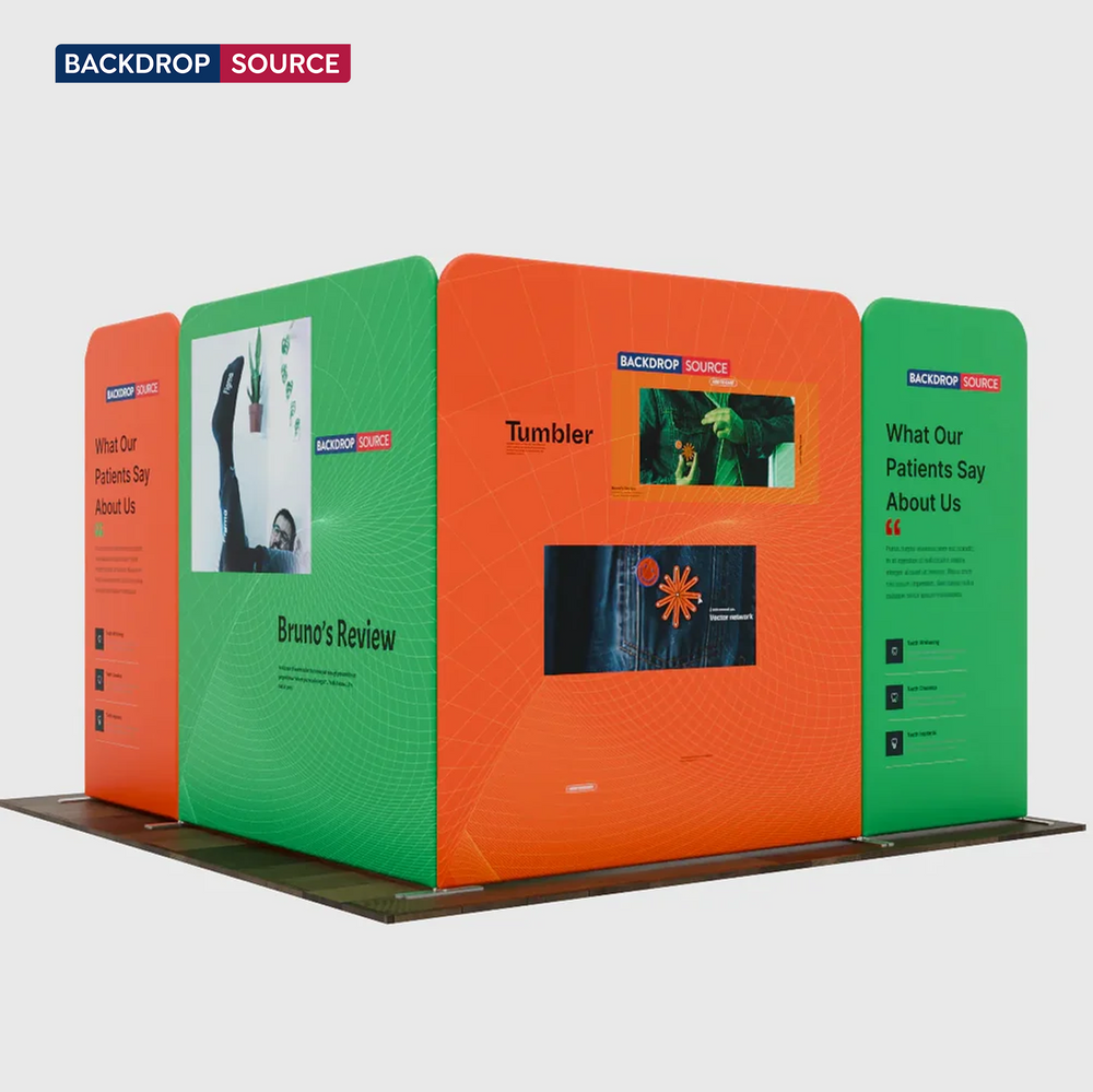 Espositore in Tessuto Magnetico - Modello 2 (3m x 3m)