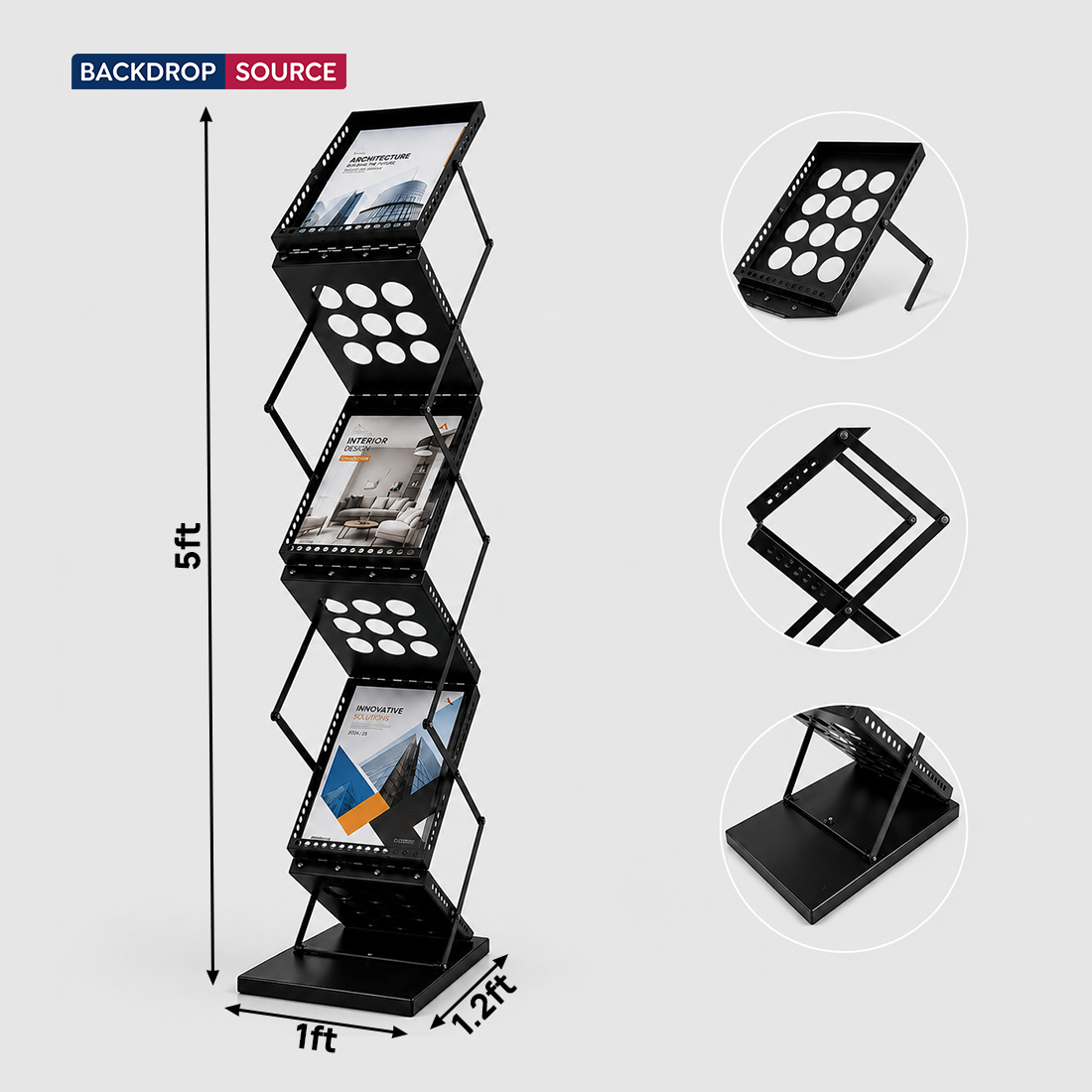 Supporto per brochure Zig Zag