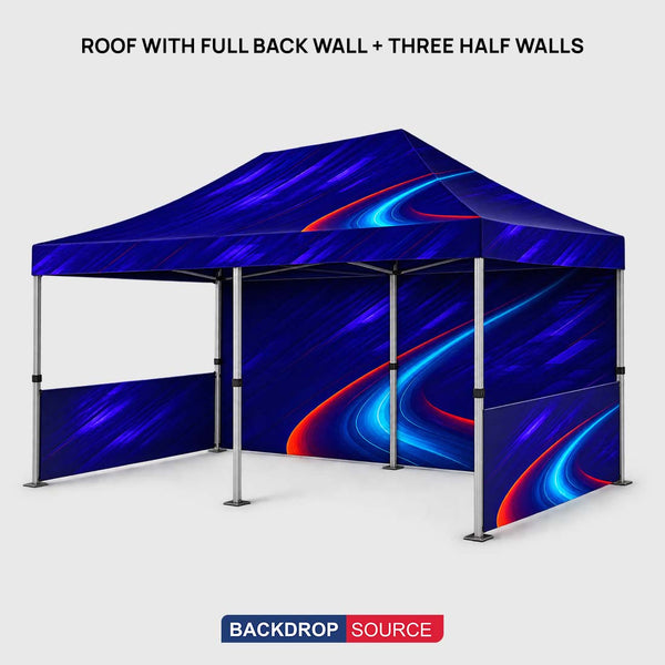 Tenda a baldacchino in tessuto resistente – (6m L x 3m H)