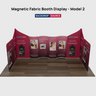 Espositore per stand in tessuto magnetico - Modello 2 (6m x 6m)