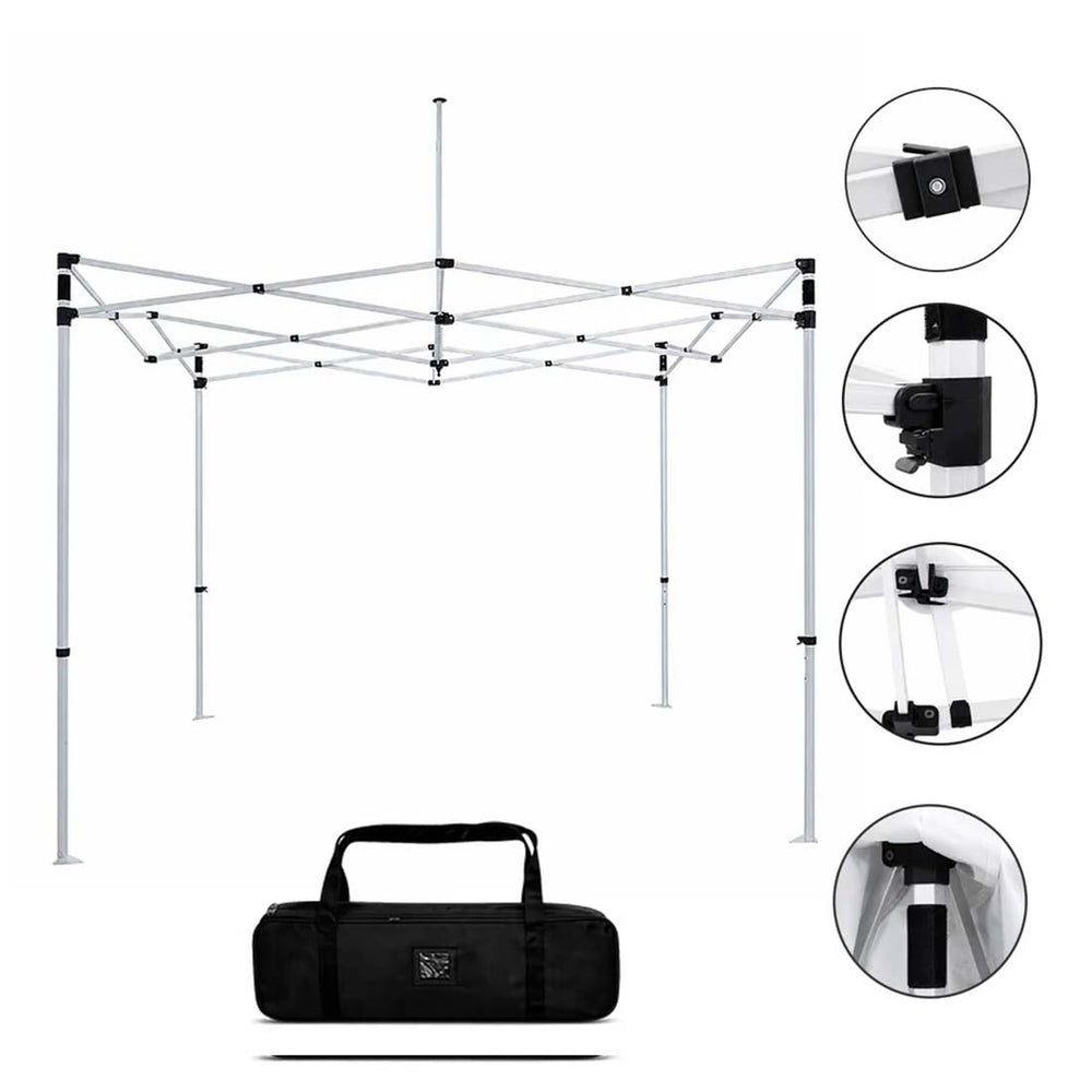 Kit Tettoia in Tessuto 3m x 3m con Scaffali a Cascata e Attacchi TV