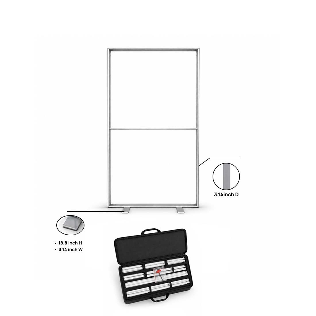 Espositore tessile SEG - 1 m L x 2 m H