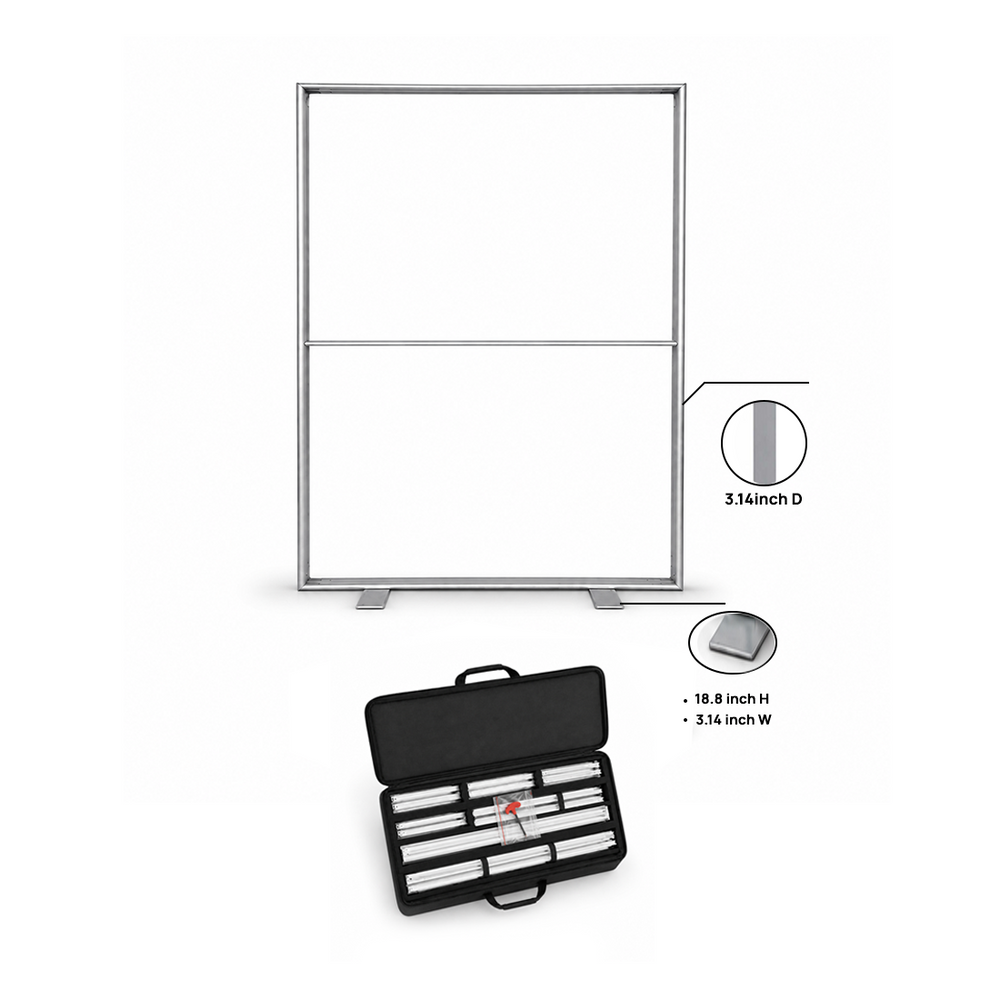 SEG Fabric Media Wall - 4ft W x 6.5ft H