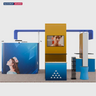 Kit stand modulare 6m x 6m - Modello 12