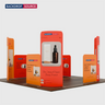 Espositore da stand in tessuto magnetico - Modello 1 (4m x 3m)