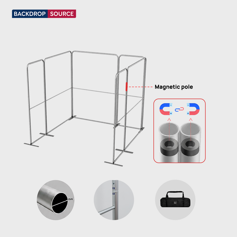 Display espositivo in tessuto magnetico - Modello 3 (3m x 3m)