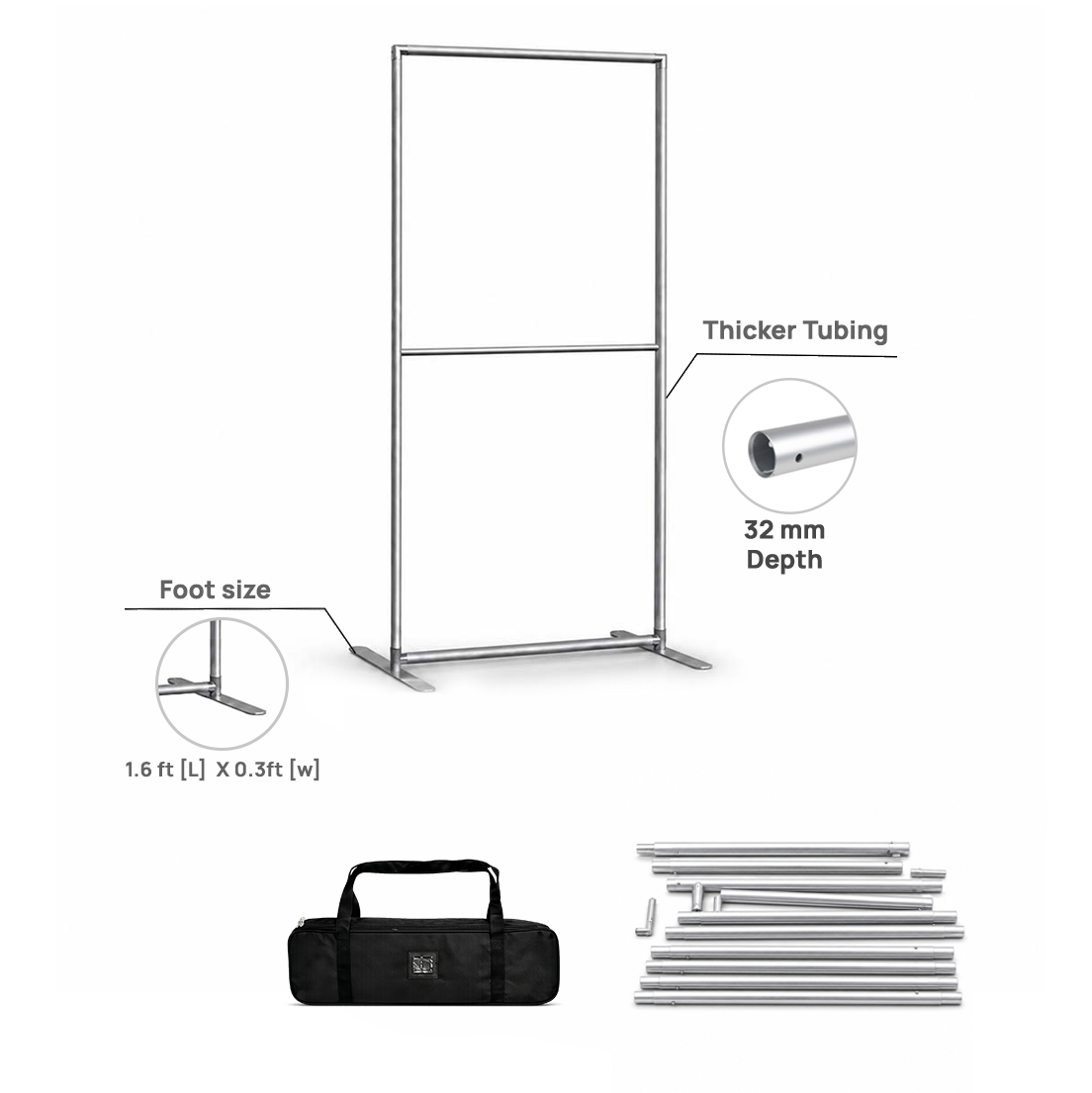 Espositore espositivo portatile - H-7,5 piedi