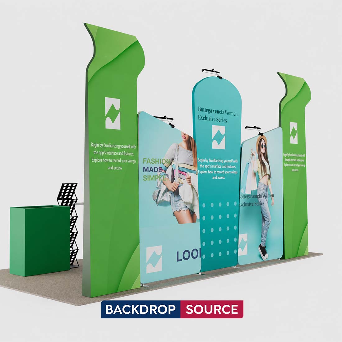 Portable Exhibit Display 3m x 6m - Model 4