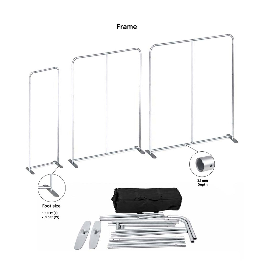 Portable 7.5ft High Fabric Exhibit Display