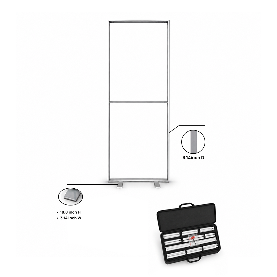 SEG Fabric Media Wall - 2.8ft W x 6.5ft H