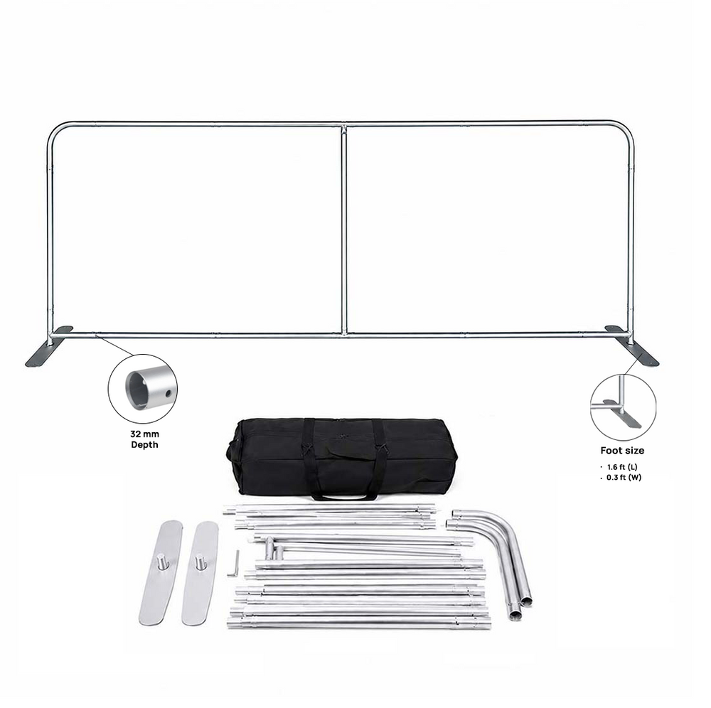 Small Portable Straight Fabric Backdrop - 10ft W x 3ft H