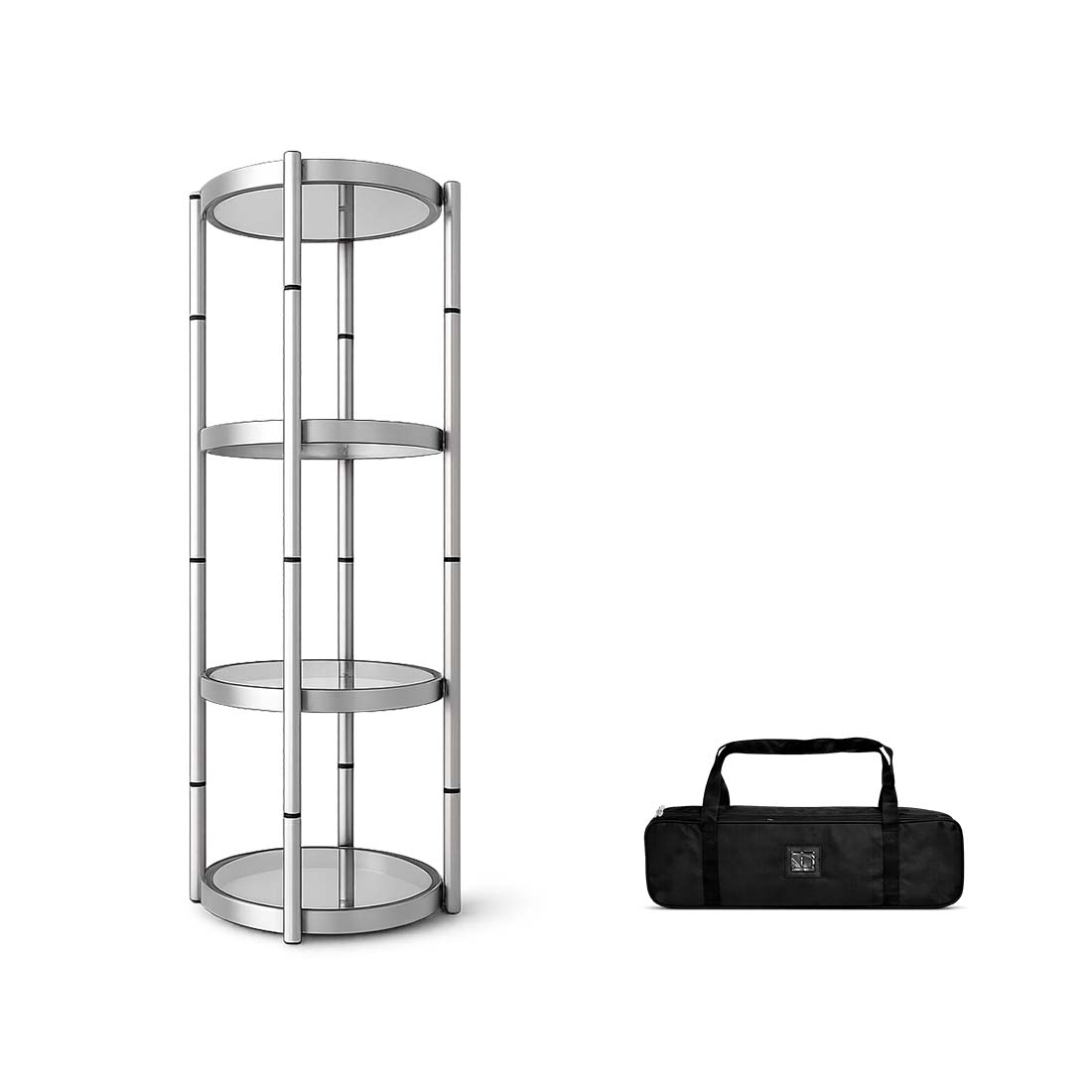 Exhibition Display Showcase with 4-Layer Shelves