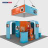 Kit Espositivo Modulare 6m x 6m - Modello 02