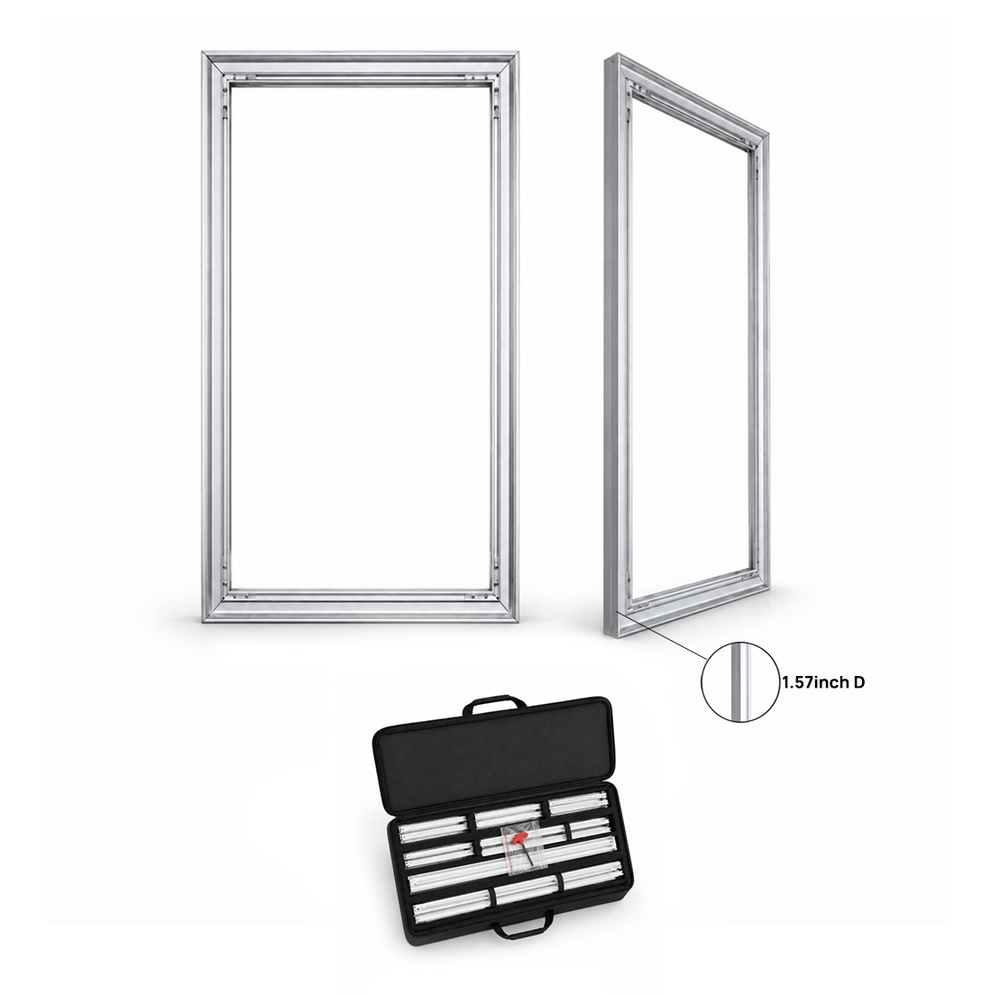 Wall-Mounted SEG Fabric display - 0.8" Depth