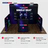 Ultimate 3m x 3m Booth Kit with Backwall, Side Walls, Counter, and Lights
