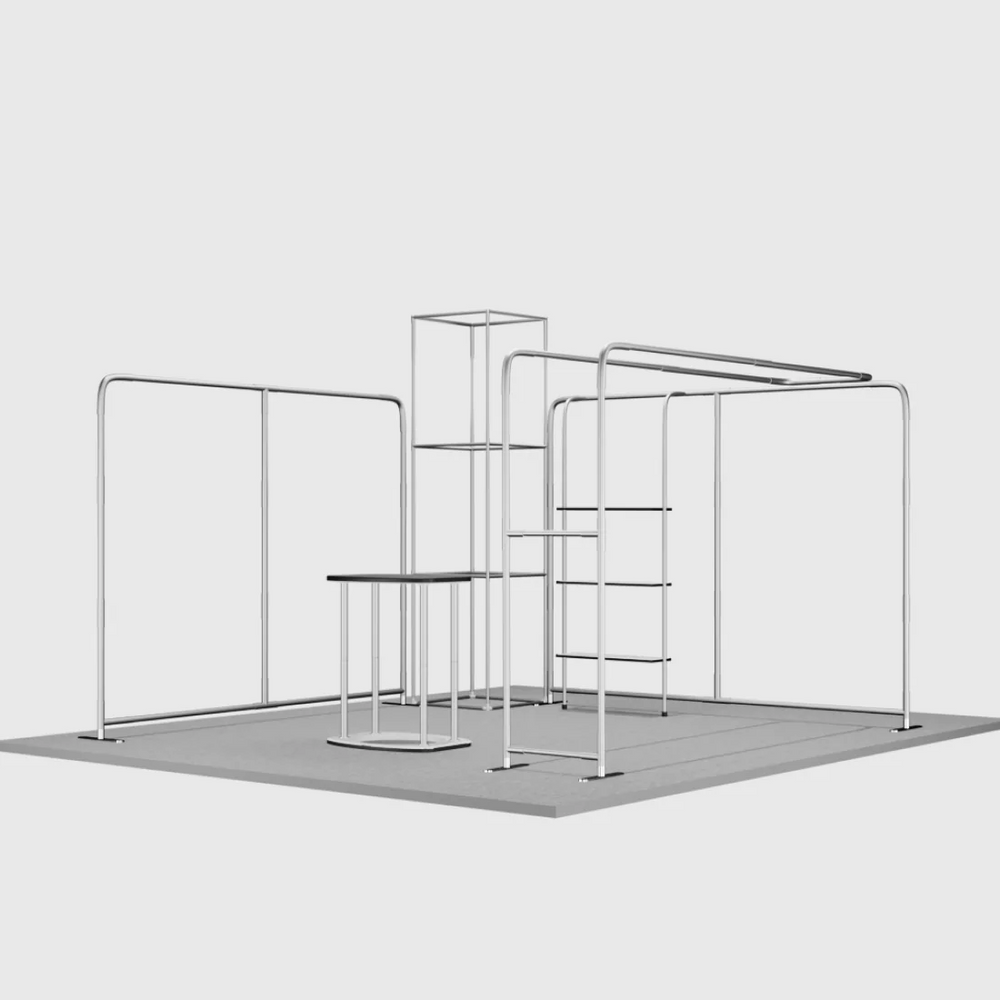 Kits de stand modulares de 20 pies x 20 pies - Modelo 01