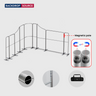 Display magnetico per stand in tessuto - Modello 5 (4 x 4m)