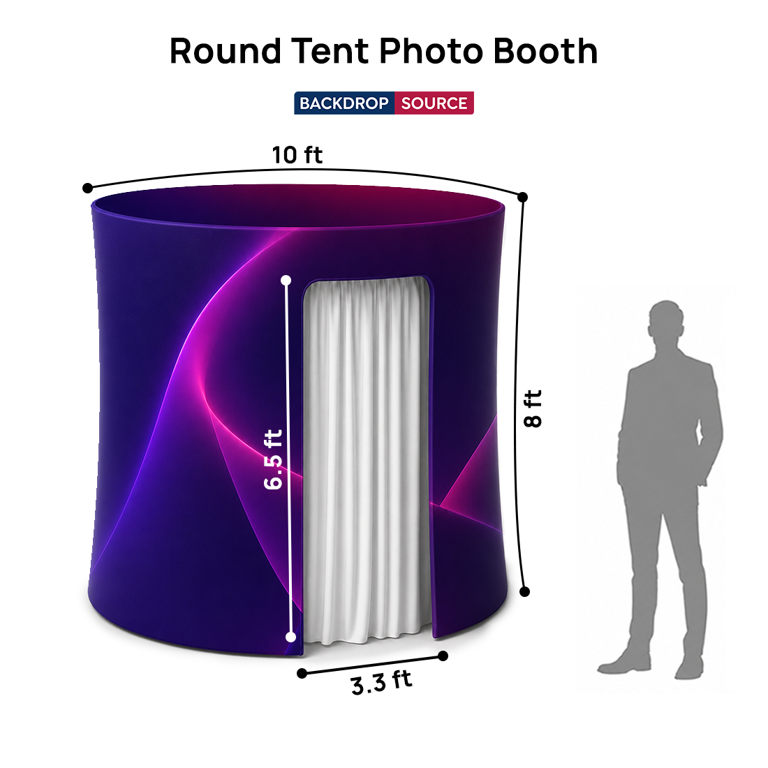 Round Enclosure Photo Booth Tent