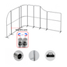 Espositore fieristico magnetico in tessuto - Modello 3 (5m x 4m)